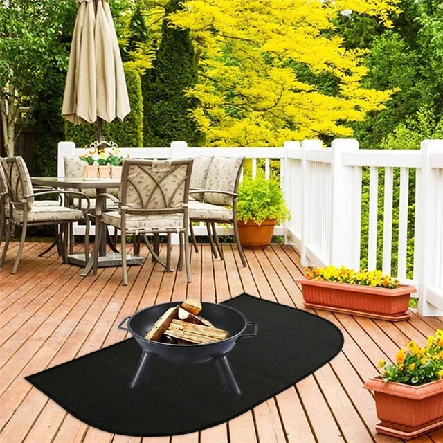 Tapis de zone noir pour foyer, Protection de sol, tapis de