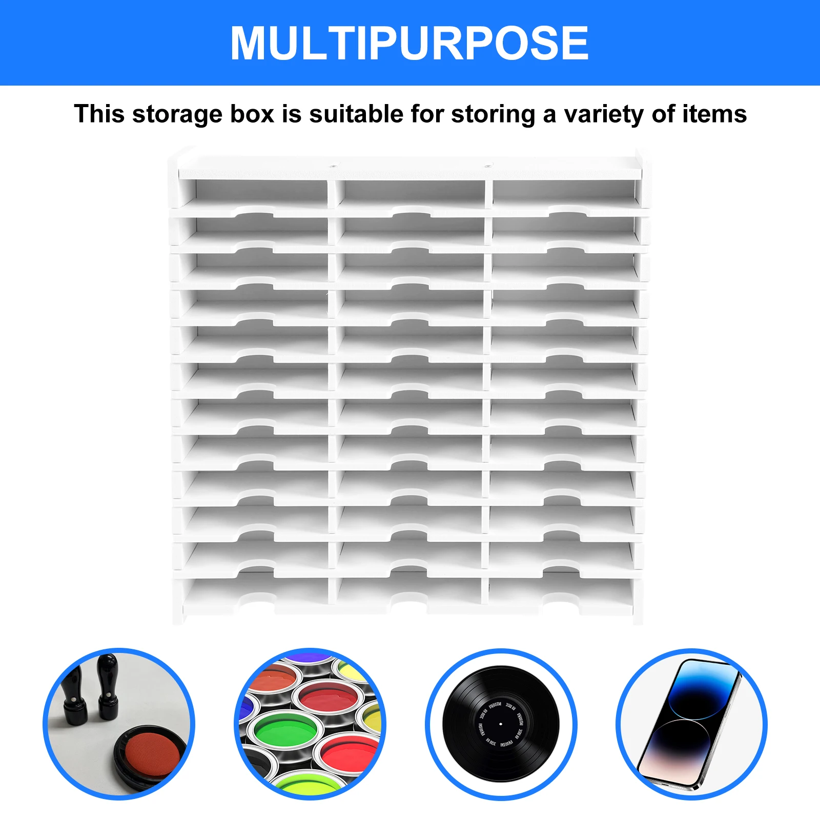 36 Slots Ink Pad Printing Storage Box Large Capacity Items Plastic Racks DIY Craft Supplies