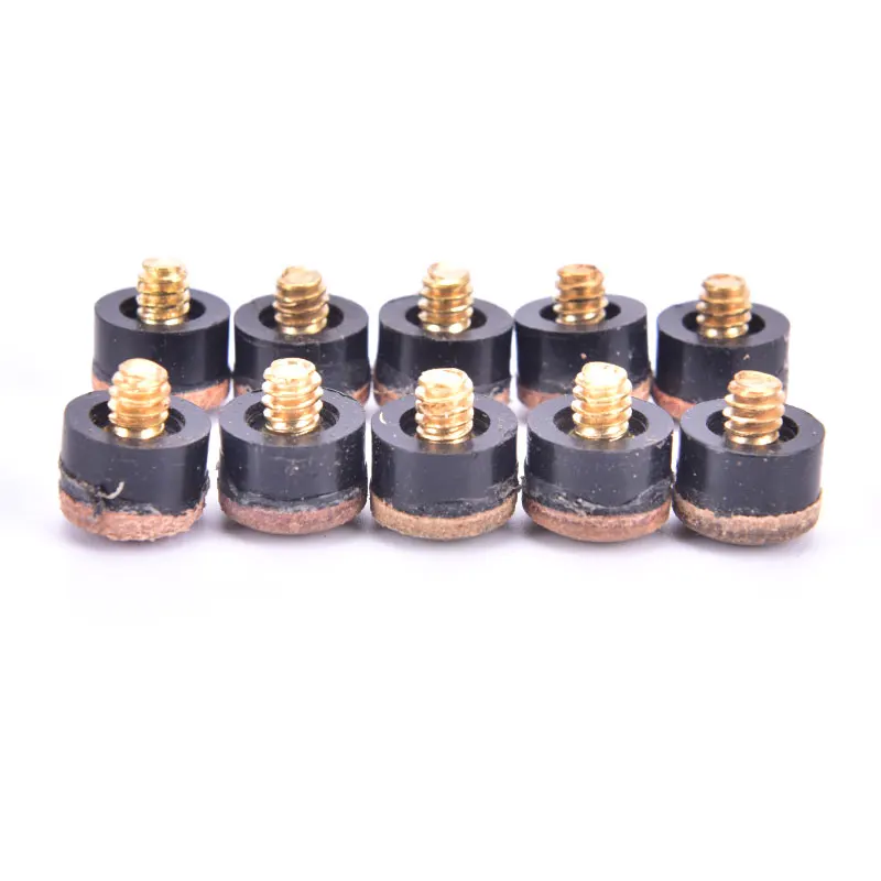 10 Pcs 10-13mm Screw On Cue Tips For Billiard Pool Cue Stick And Snooker Replacement Parts Set Stick For Snooker Accessories
