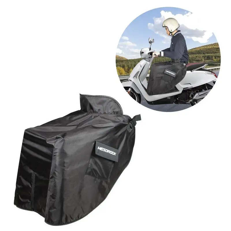Couverture D'Hiver Pour Scooter / Trottinette - Protection Jambes Contre Pluie Et Vent - Tissu Polyester Polaire - Noir Universel