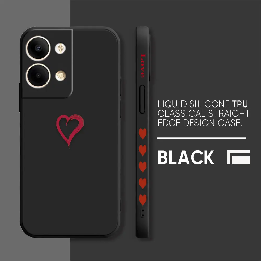 thumbnail image 1 of Case For OPPO RENO 8 7 9 6 7SE 5 4 4SE 4 3 4G 5G PRO PLUS Colour Simple Liquid Silicone Case Simple Lover Line Art, 1 of 5