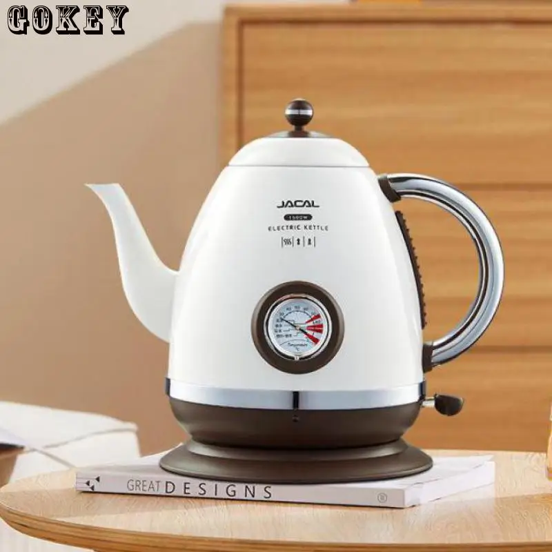 1.5l 220v Kettle Retro 304 Stainless Steel Electric Kettle With Water Temperature Health Coffee Teapot Water Cooker Gw238 220v 240v 5l 304 stainless steel big electric kettle keep warm water cooker electric water boiler health coffee tea pot g239