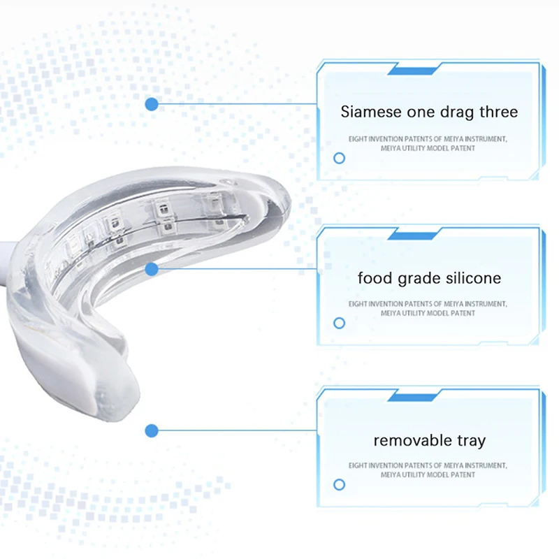 4in1 Teeth Whitening Lamp 16 Lights Timed Smart Led Portable USB Rechargeable Blue Light Oral Care Bleach 1PCS teeth whitening kit