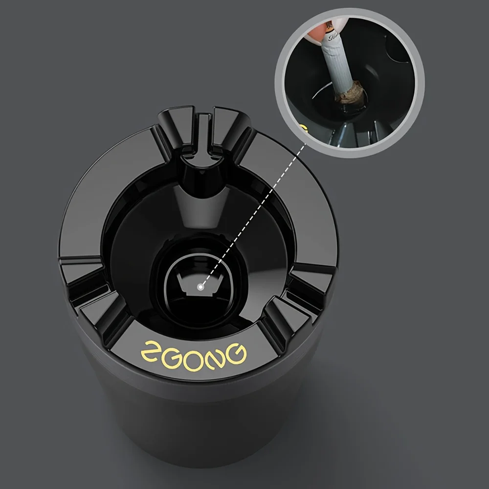 1pc Innovative Portable Cup-shaped Car Ashtray Water Tank To Prevent Flying Ash Suitable For Household Living Room Use portable ashtray cigarettes ashtray silicone ashtray stainless steel ashtray metal ashtray