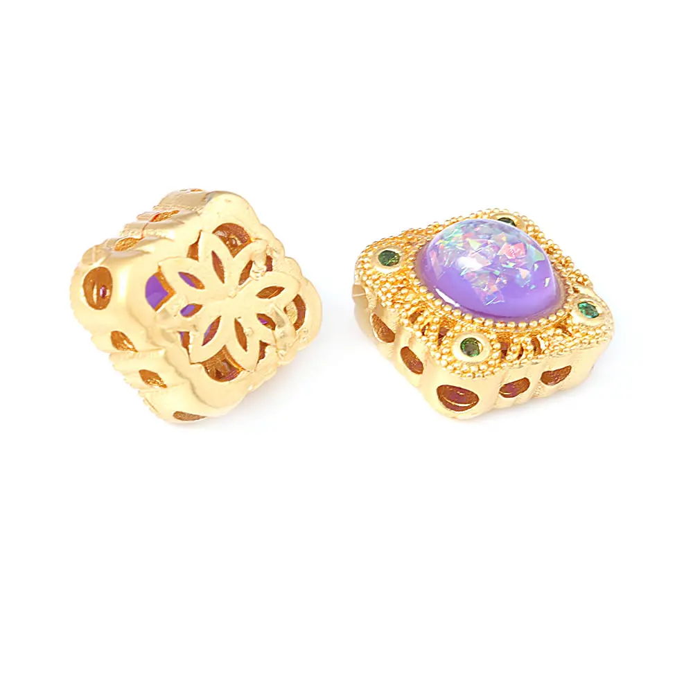 Pulseras de Cuentas Nepalesas Vintage Estilo 5PCS Brasso Dorado Mate Accesorios DIY para Hacer Joyería - details 49