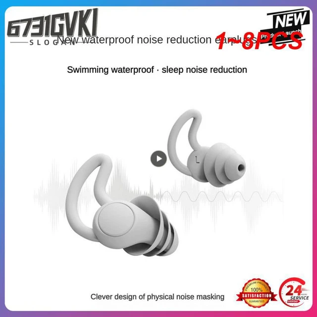 Bouchons d'oreille en silicone souple, 6 paires, anti-bruit, étanche,  réduction du bruit, protection auditive, insonorisé, pour la natation -  AliExpress