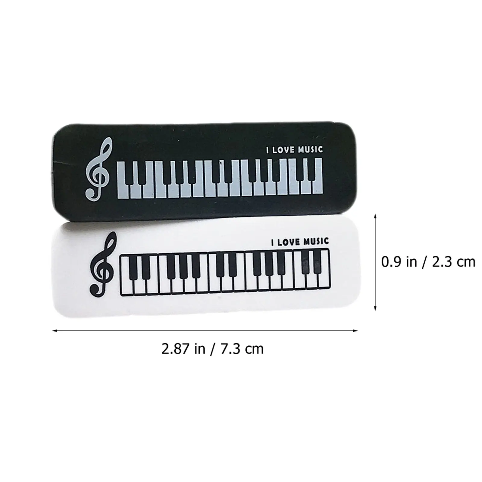 20Pcs 귀여운 피아노 지우개 작은 크기의 경량 지우개 쓰기 실수용 이상적인 학교 가정 학습 문구용품