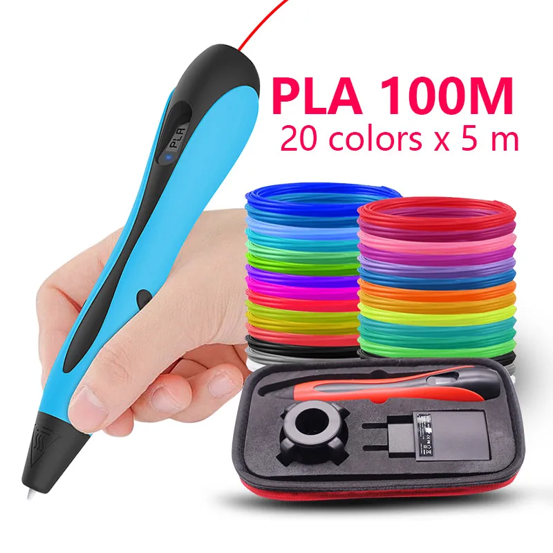 

Cool modeling 3D pens, creative drawing pens, stimulate children's creativity. Comes with a portable handbag and 100m filament