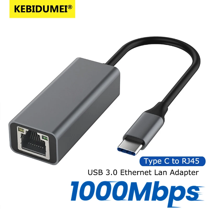 1000Mbps USB 3.0 RJ45 Network Card USB Type C Ethernet Adapter For MacBook PC Windows XP 7 8 10 Android Lan Internet Cable ethernet adapter ethernet card network card