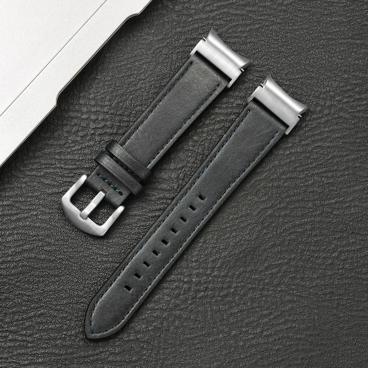 Calf Leather Strap - Premium No-Gap Smartwatch Band Bracelet