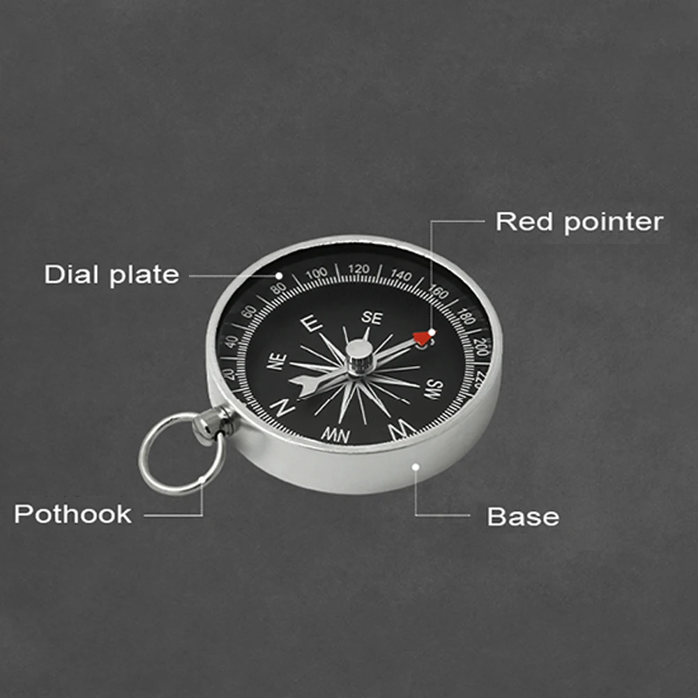 Aluminum Alloy Outdoor Navigation Compass for Camping Hiking