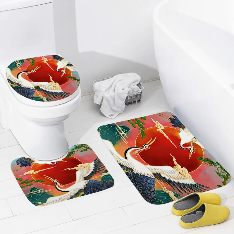 home bathroom floor mats Modern Nordic style Bath Foot mat modern bathroom accessories rug Toilet mat Bathtub anti-slip carpet 2