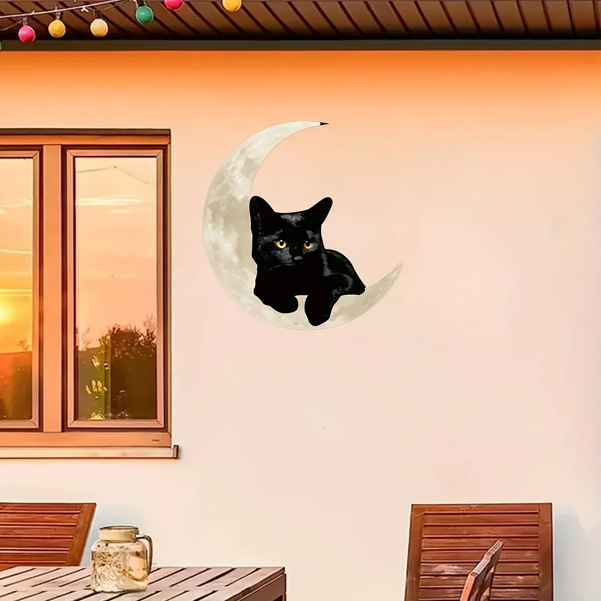 

metal iron Iron Crafts Black Cat Moon Metal home Art Wall Sticker Livingroom Outdoor Decor Bedroom Wall Hanging Art background d