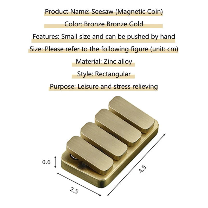 Fidget Clicker Fidget Slider Metal EDC Fidget Toys Office Desk Toys Stress Relief Toys 6