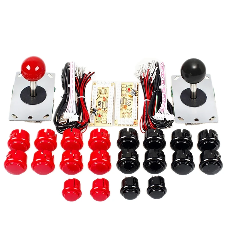 2-Person Arcade DIY Kit USB Encoder To PC Joystick + Arcade Button Suitable For Arcade Joystick Electronic Game Parts