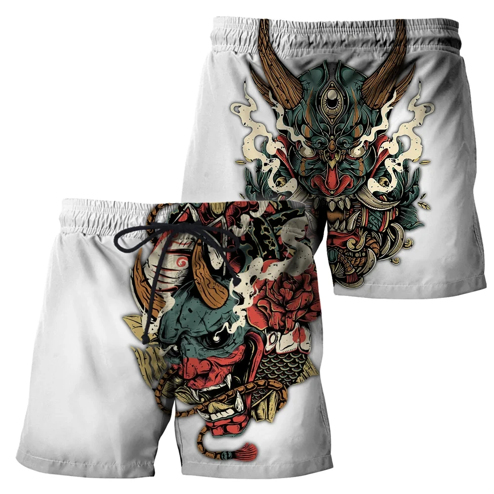 High Quality Shorts Sakura Samurai 3D Printed beach Shorts for men and women Street Harajuku style summer casual shorts 6