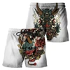 High Quality Shorts Sakura Samurai 3D Printed beach Shorts for men and women Street Harajuku style summer casual shorts 6