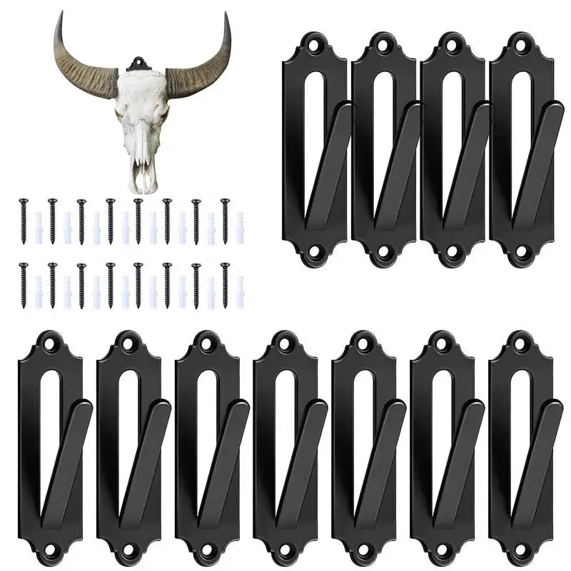 

European Skull Wall Mount Hangers Portable Holder Bracket 12pcs Outdoor Skull Wall Mount Bracket Hanger For Deer Elk Mule