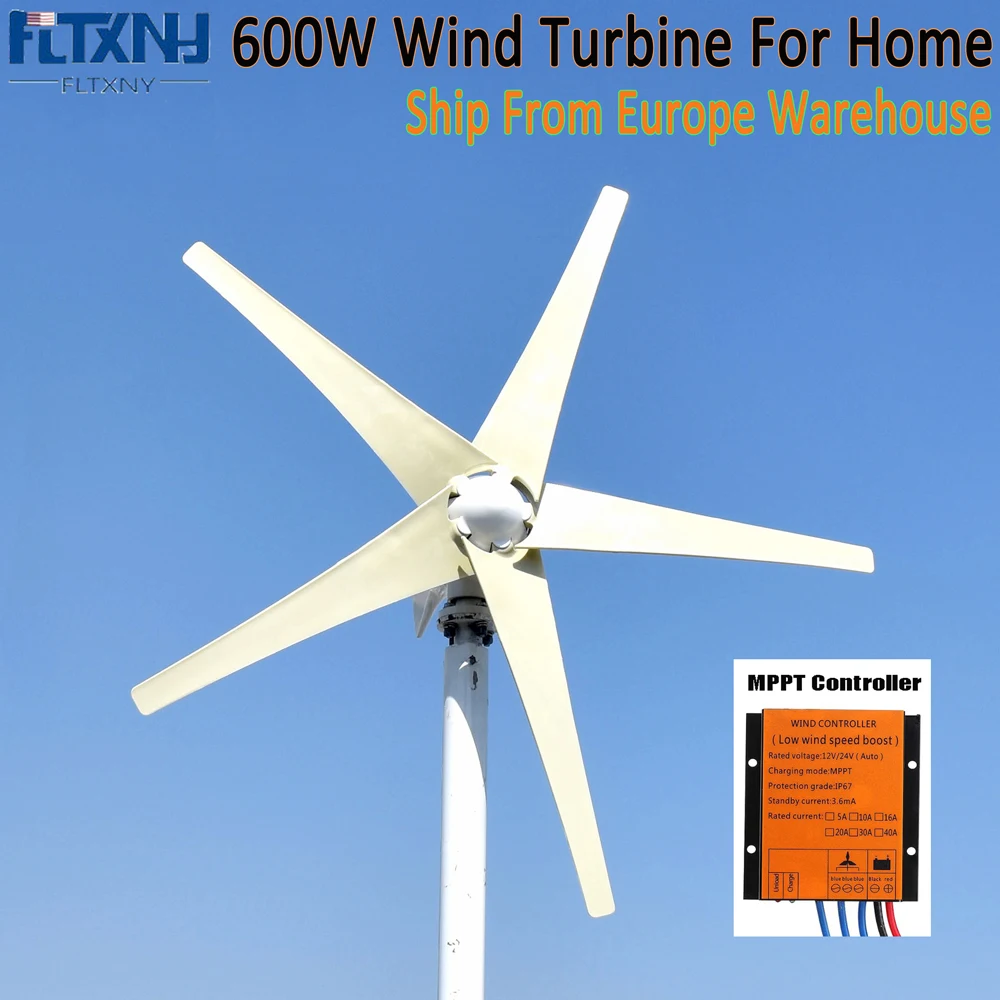Fltxny 600w 12v 24v 48v Small Wind Turbine For Home Wind Generators