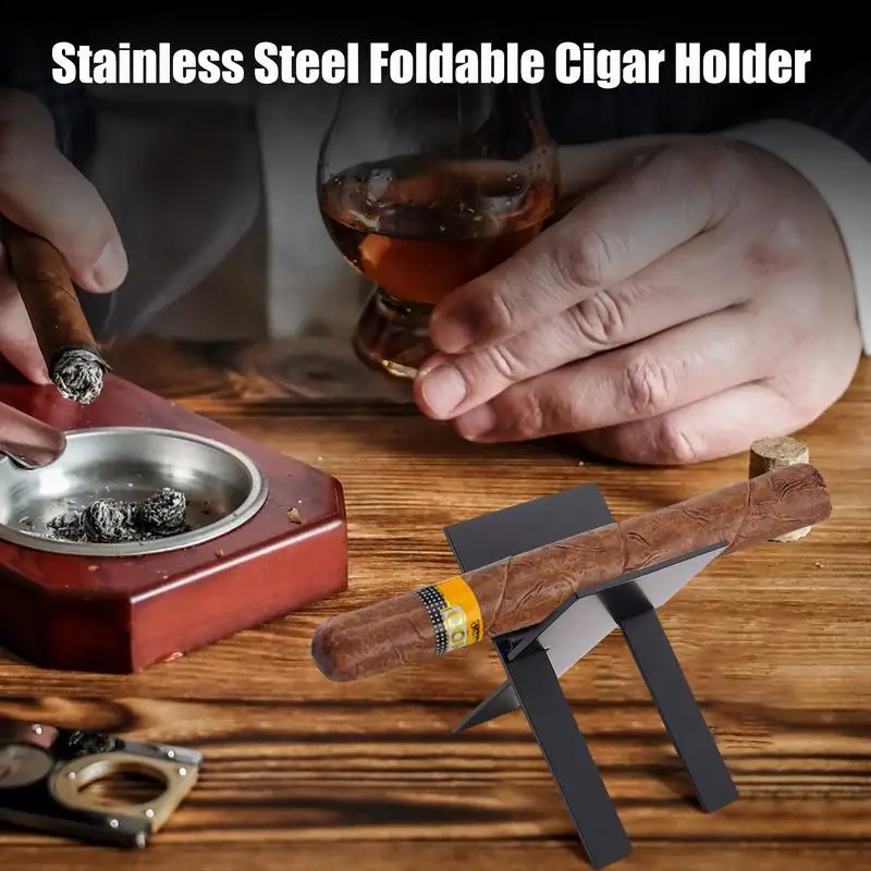 Cigars-Stand-Stainless-Steel-Cohiba-Cigar-Holder-Foldable-Stand ...