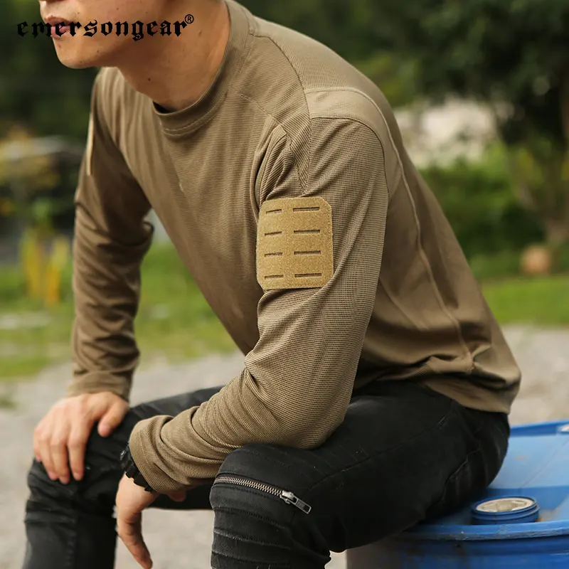 Combat Shirts Tactical UMP Frogmen T-Shirt Men Fitness Sport Long Sleeve Hunting Climbing Shirt Camping Breathable Clothes EM9541