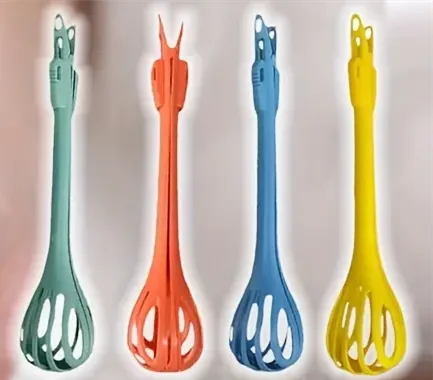 thumbnail image 2 of 2-in-1 Egg Whisk & Food Clip - Manual Kitchen Mixer With Serrated Tongs For Baking & Cooking 2 of 11