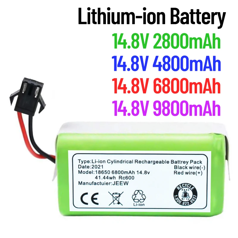 

100% Original 14,8 V 6800Mah Lithium-Batterie Für ILIFE A4 A4s V7 A6 V7s Plus Roboter Staubsauger ILife 4S1P Volle Kapazität