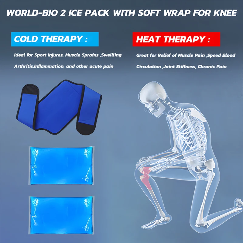 Paquete de hielo frío para rodilla, Gel reutilizable de compresión para  lesiones, hinchazón, dolor muscular, dolor en las articulaciones e  inflamación corporal - AliExpress