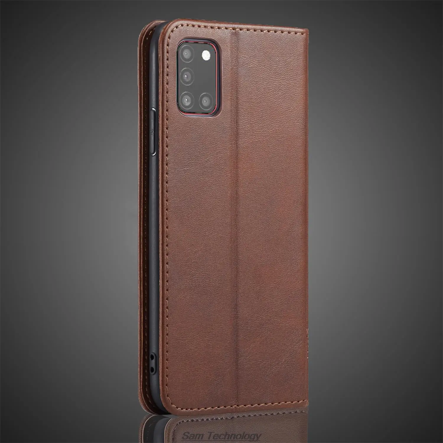 Premium Magnetic Leather Wallet Flip Phone Case & Holster