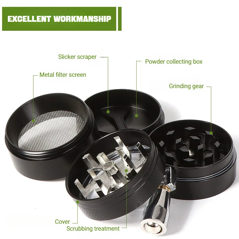 Macina Erbe In Lega Di Zinco, Per Tabacco, Spezie, Erbe Aromatiche - Foto 7