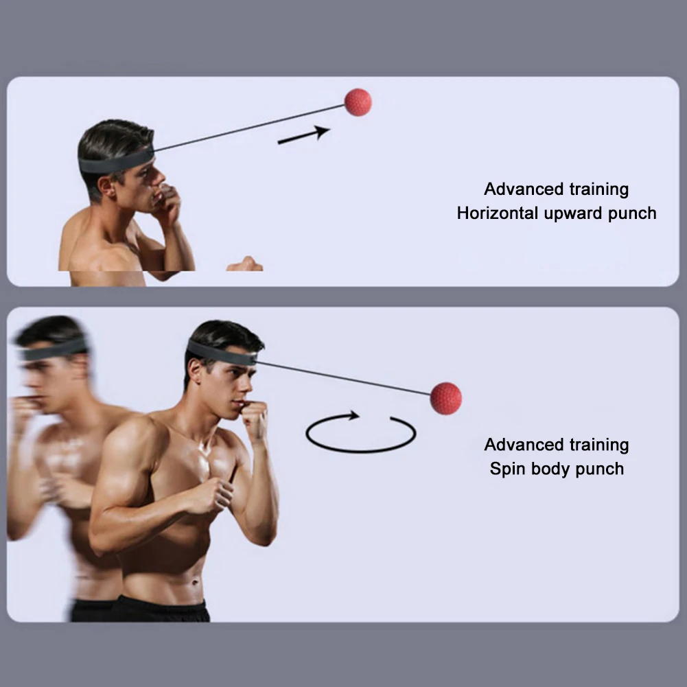 Boxing Reflex Speed Ball with Headband Hand Eye Coordination Training PU Boxing Training Ball Improve Speed PU Equipment
