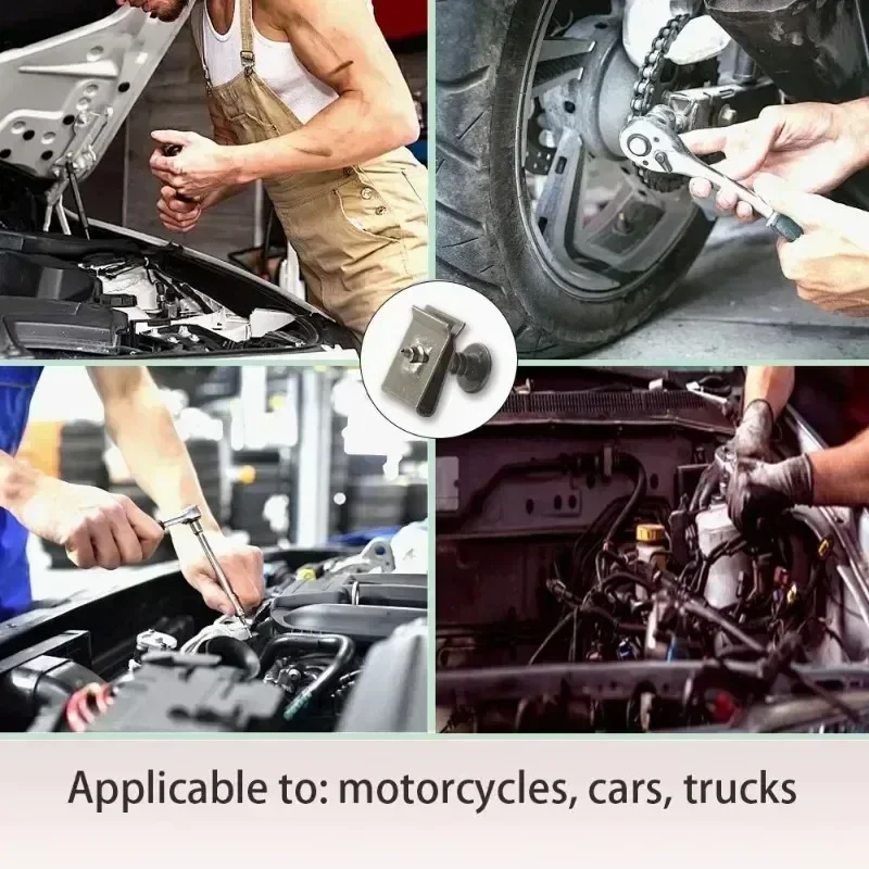 U-Shaped Metal Car Fastener Clip with Screw Engine Undertray Splash Shield Guard Bumper Clip Tool for Motorcycle Auto Accessorie