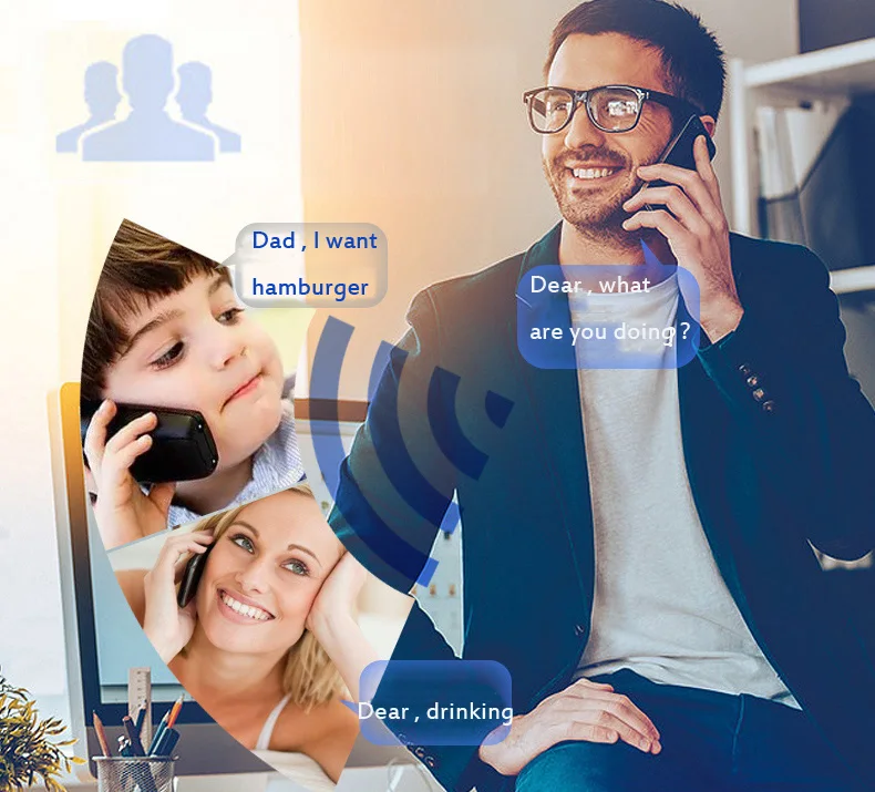 2.4G Telefone com fio, Office Casa e