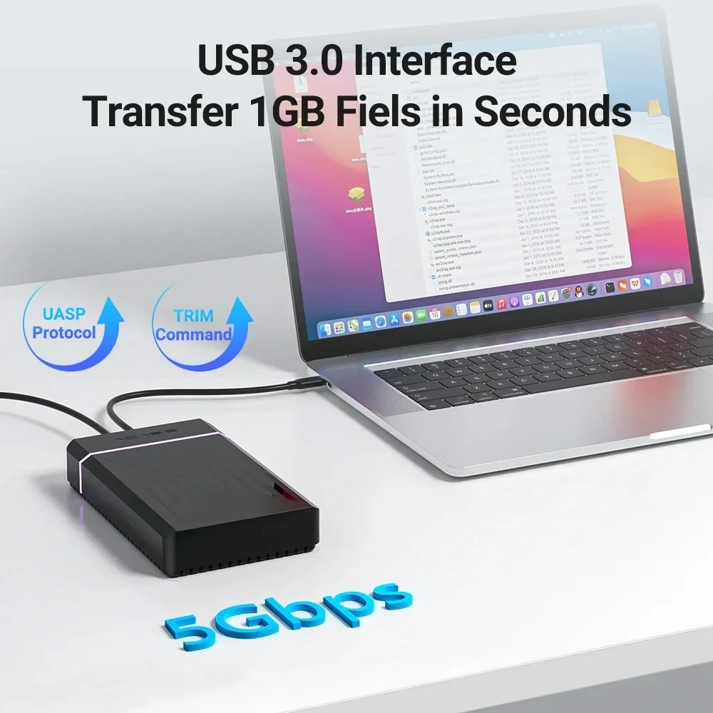 ACASIS HDD 케이스 2.5/3.5인치 하드 드라이버 인클로저 어댑터 24TB 용량 USB 3.0 - 2.5'' 3.5'' HDD/SDD용 SATA HDD/SSD 케이스 ?