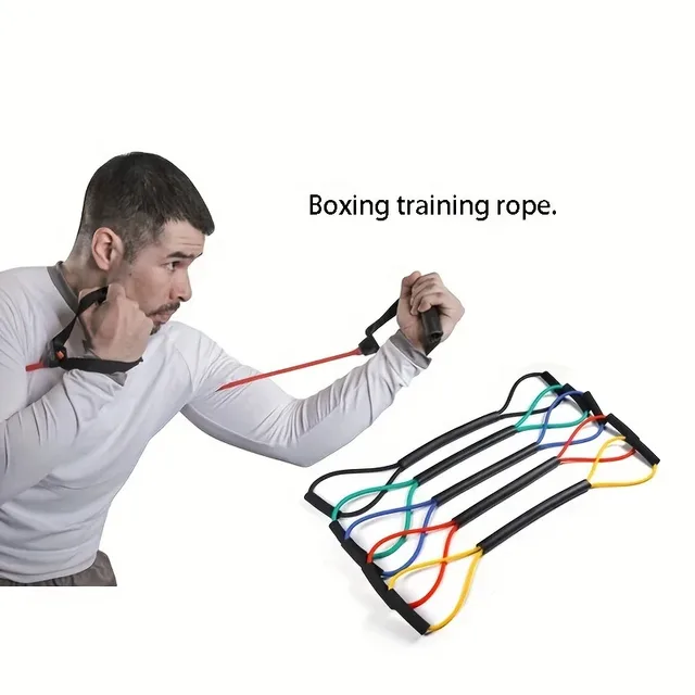 Boxing Training Rope Adjustable Speed Resistance Cord for Punching Kicking Drills Home Gym Fitness Equipment with Elastic Belt 5
