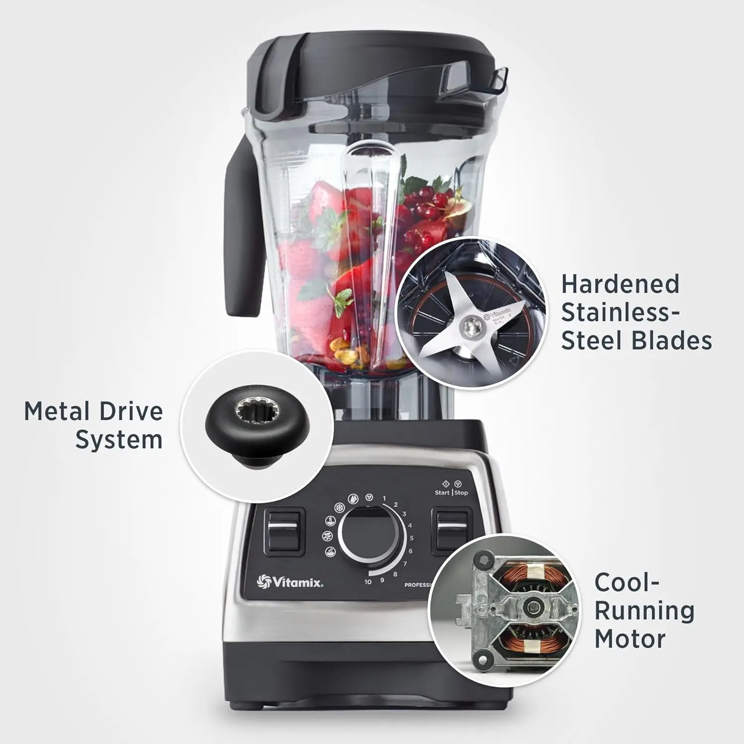 Professional Series 750 Blender, Professional-Grade, 64 oz. Low-Profile Container, Black, Self-Cleaning - 1957 4