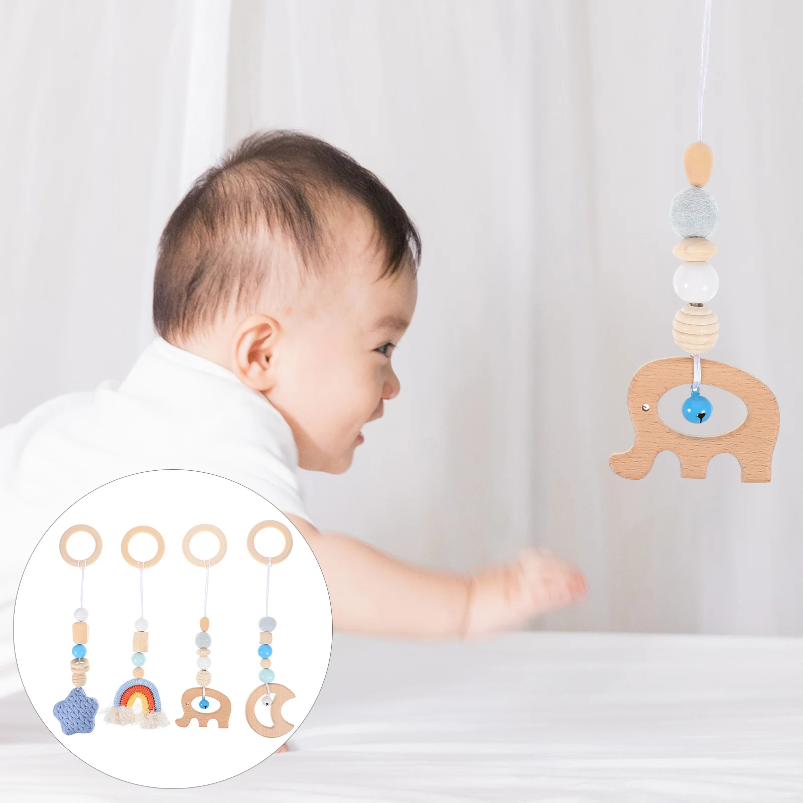 

Fitness Rack Pendant Baby Gym Wooden For Babies Gyms Activity Playing