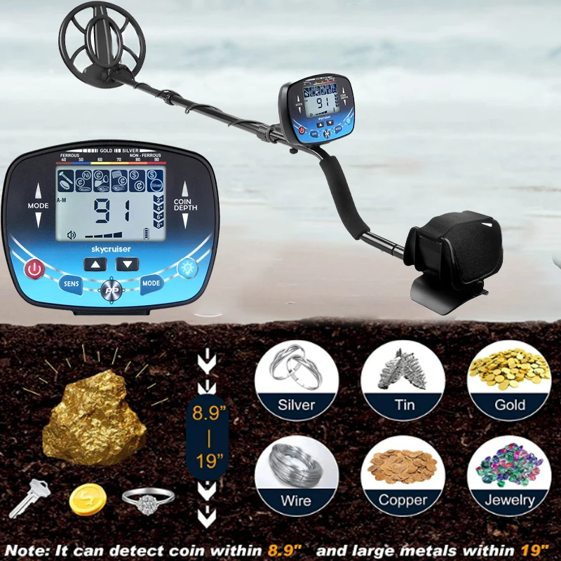 MD910B Metal Detector Underground Professional Depth 2 5m Search Finder Gold Detector Treasure Detecting Pinpointer Waterproof