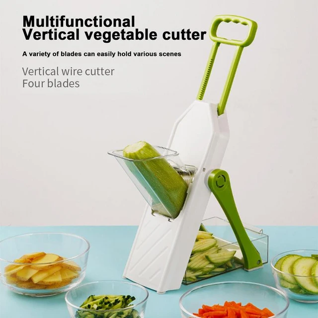 Mandoline Vegetable Slicer Adjustable Thickness Potato Onion Chopper Safe Upright Dicer (Blue)