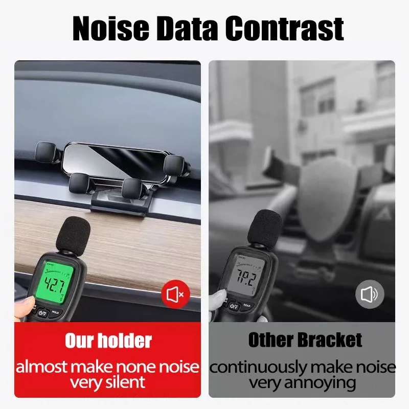 Noiseless Gravity Car Phone Holder Mobile Cellphone Stand for Tesla Model 3 Y-Support Mount Vent Clip Accessories