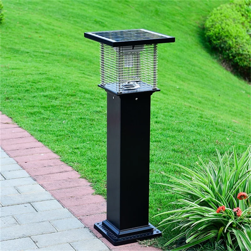 TEMOU Outdoor Solar Mosquito Killer Lamp Insect Kill Trap Repellent LED Lawn Light for Home Garden