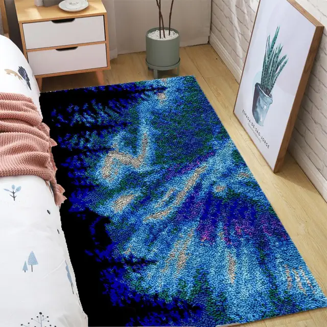 Kit Uncinetto Per Tappeti Lodokdre - Motivo Prestampato A Colori, Fai Da Te Per Adulti E Bambini - Foto 6