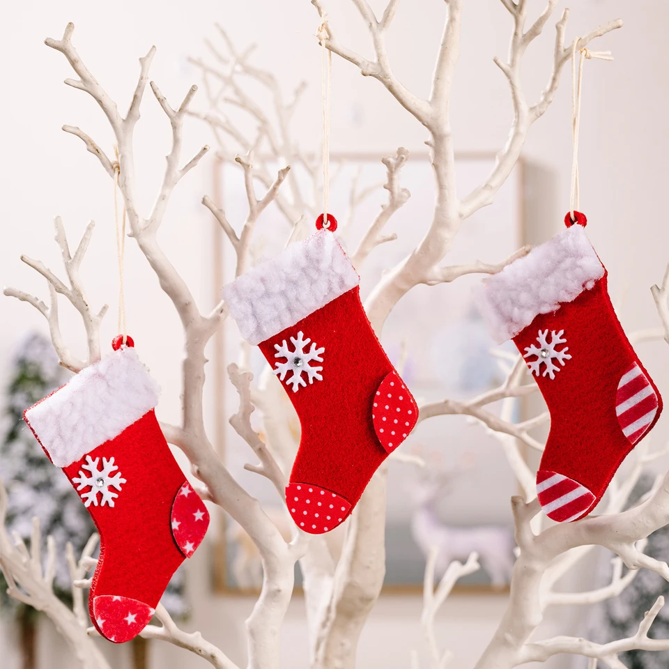 Lotes De Navidad BBTO Calcetín De Navidad Adornos Colgantes Para Árbol De  Navidad Medias Navideñas Botas Navideñas Decorativas Bolsa De Regalo Para  Papá Noel Vajillas De Navidad, image size:960x960