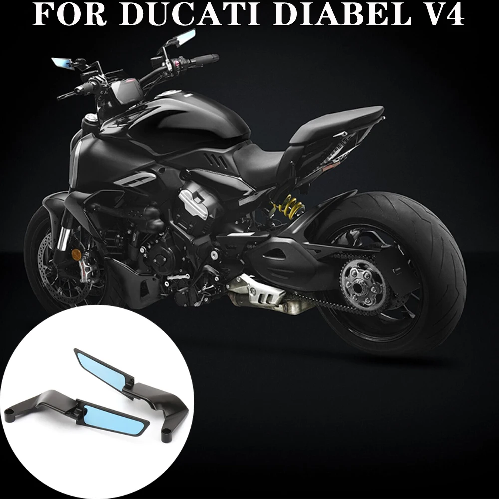 

Motorcycle Rearview Mirror For Ducati DIAVEL V4 Diavel V4 2023 Accessories New Small Wing Invisible Street Car Rearview Mirror