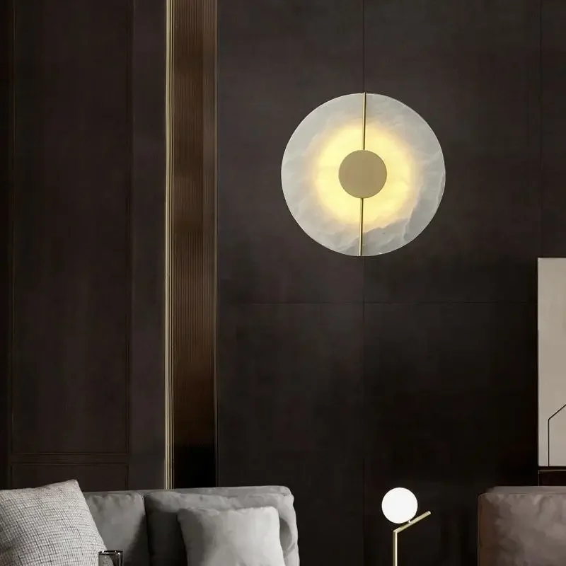 Lumind marble wall lamp Light luxury copper wall lamp high-grade atmosphere bedroom bedside hotel corridor light