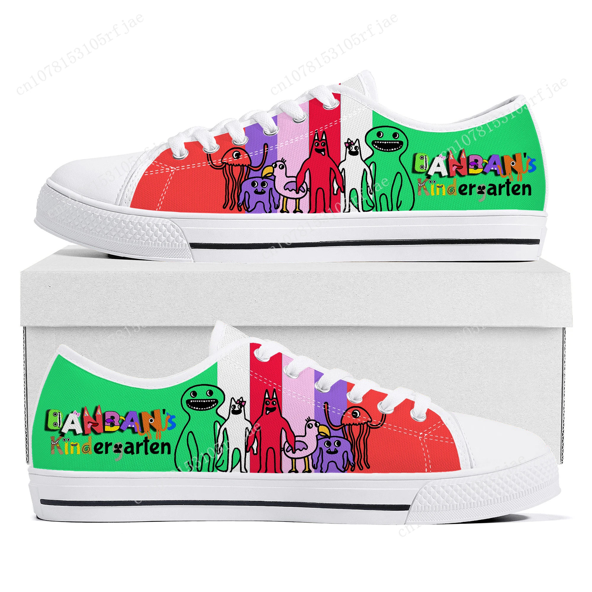 

Garten of Banban Low Top Sneakers Cartoon Game Womens Mens Teenager High Quality Canvas Sneaker Couple Custom Built Shoes