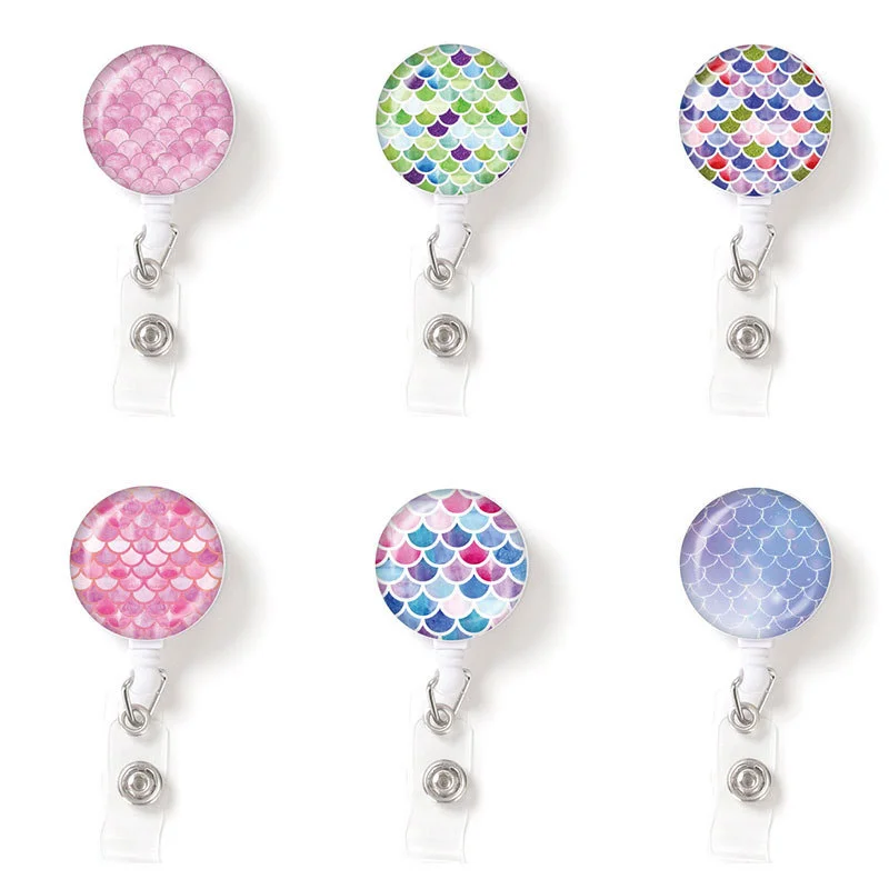 

1pc Badge Reel Squama Owl Doctor Nurse Work Card Clip ID Name Badge Reels for Office Staff Pass Bus Card Retractable Lanyard
