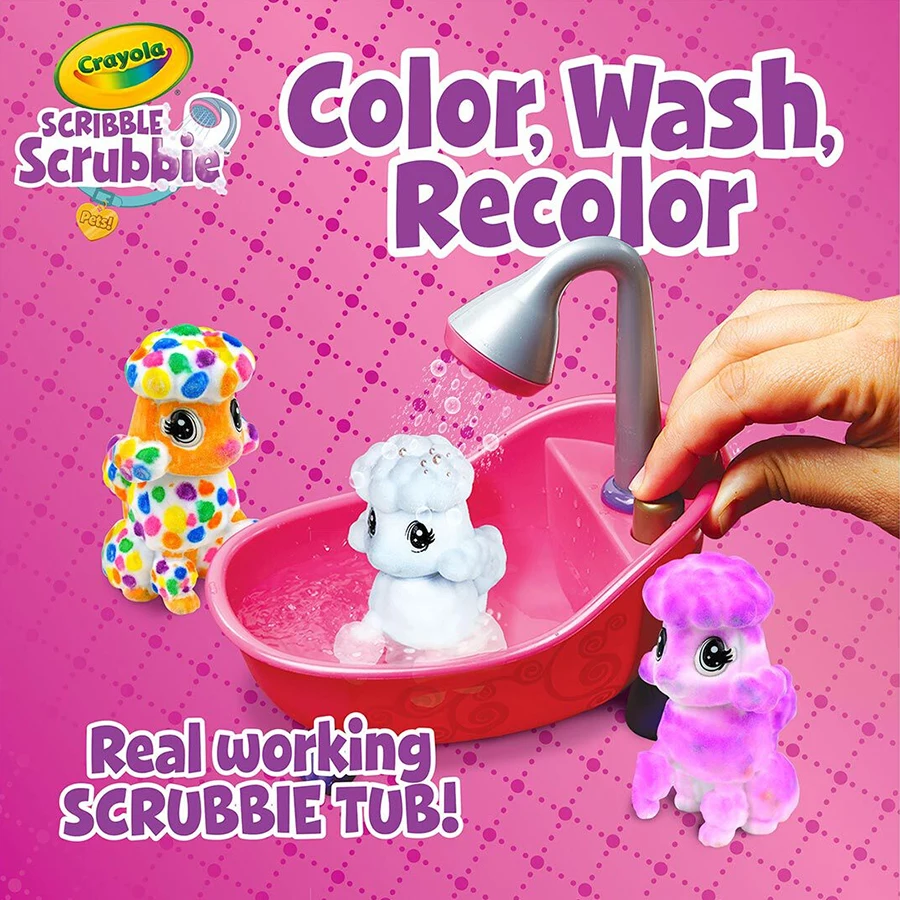 Crayola Scribble Scrubbie Pets Purple Tub Set, Gift For Kids, Ages