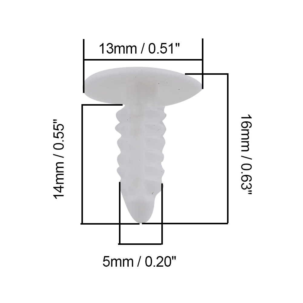 

60pcs Car Plastic Rivets Fasteners Door Trim Panel Clips Widely Application Interior Ca Clips Accessoreis White For Automotive