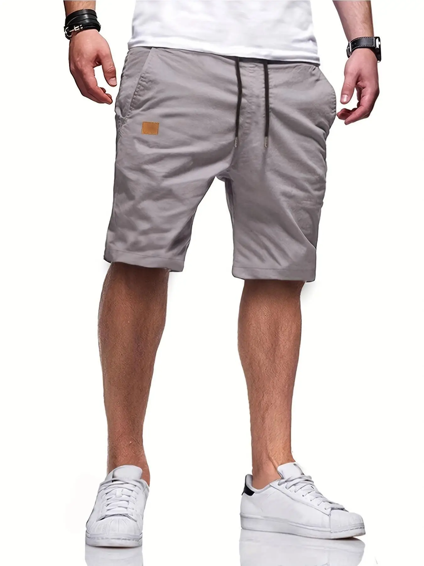 Neue Herren-Freizeitshorts, Bermuda-Shorts, Fitness-Jogging-Shorts, Vintage-Cargoshorts mit elastischem Bund – Detail 20